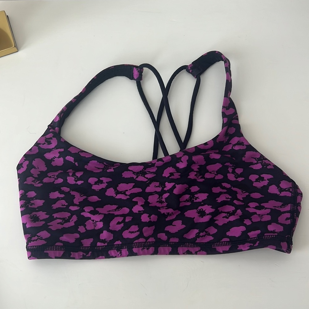 Purple leopard size 4 lululemon sports bra